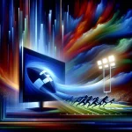 "YouTube TV logo with football imagery, illustrating the recent deal extension with Fox to prevent blackout issues in sports broadcasting."