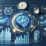 "Illustration of a person using AI technology on a laptop to boost productivity, emphasizing time-saving techniques for 2024 in the article 'How to Save Time Using AI: The Ultimate Guide to Boosting Productivity in 2024.'"